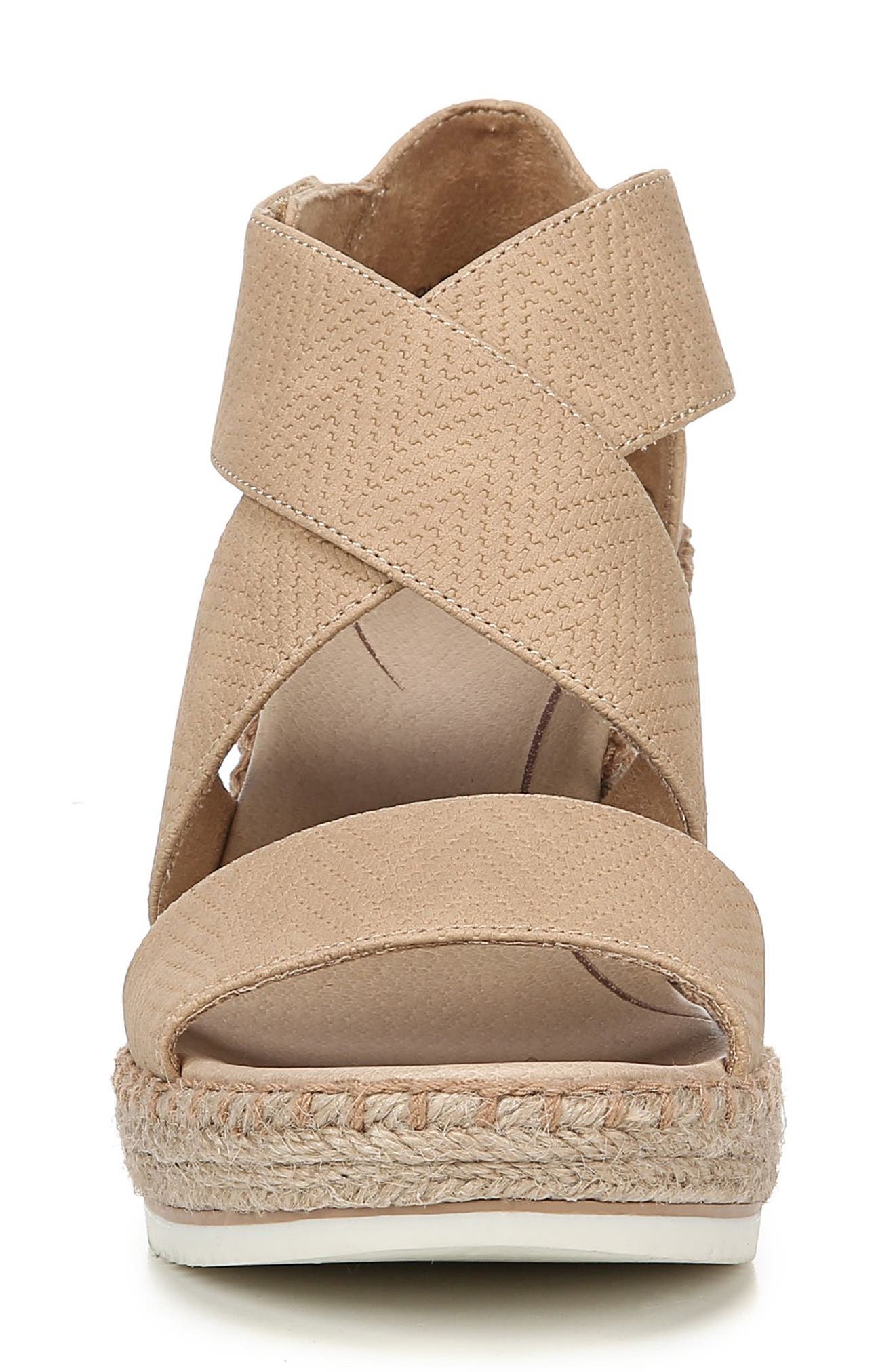 Vacay Wedge Sandal, Alternate, color, TAN FAUX LEATHER