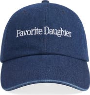 Favorite Daughter Classic Logo Cotton Denim Baseball Cap