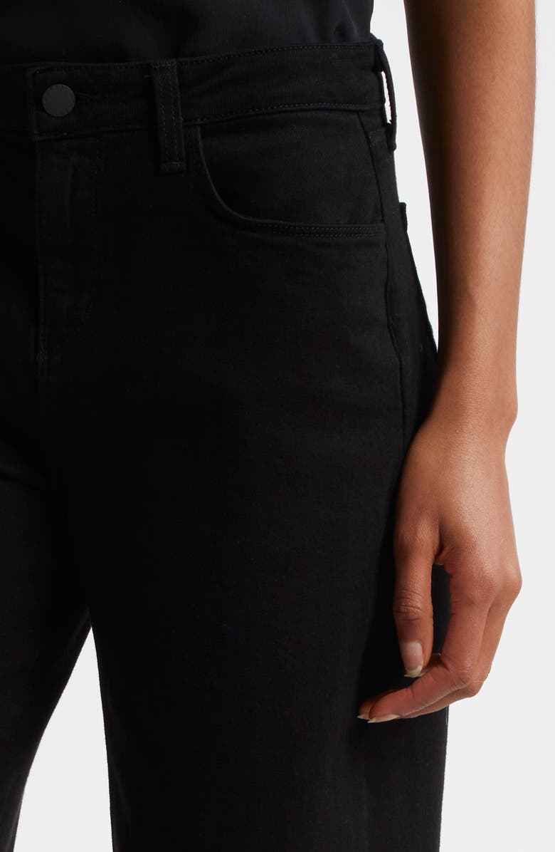 L'AGENCE Krista High Waist Barrel Jeans, Alternate, color, Saturated Black