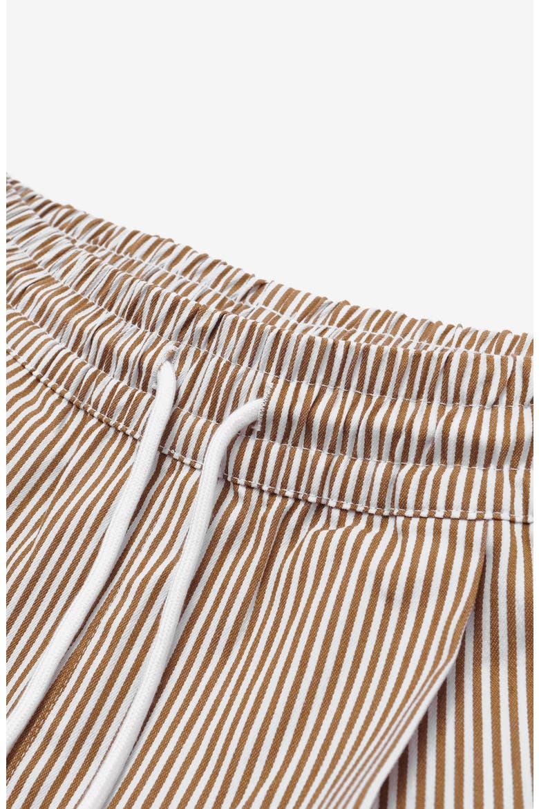 Hurricane Stripe Woven Cotton Drawstring Pants, Alternate, color, BROWN