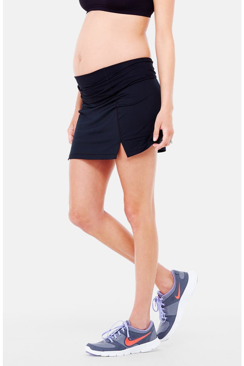 Ingrid & Isabel® Active Maternity Skirt, Alternate, color, JET BLACK
