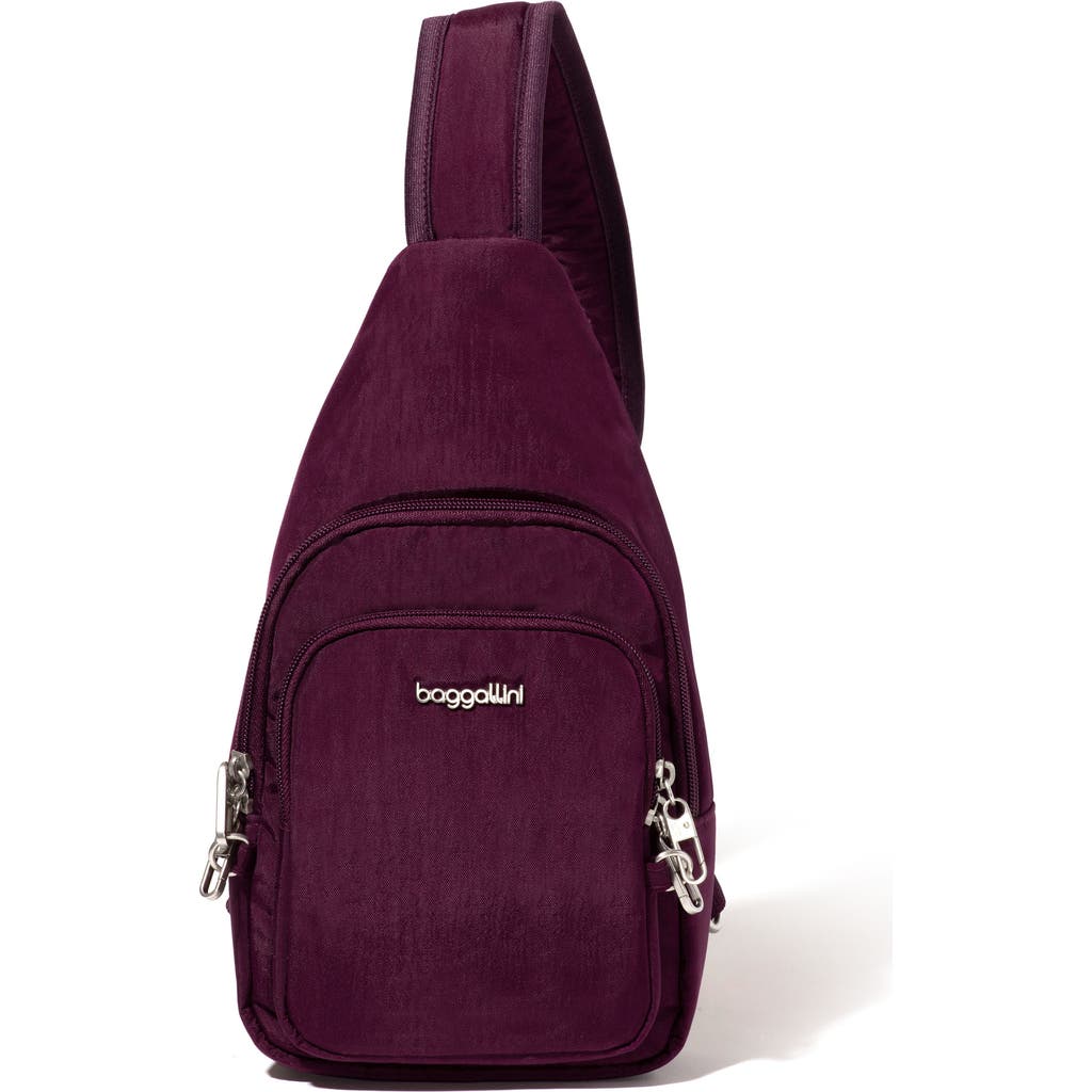 Baggallini Securtex Anti-theft Daytripper Sling Bag In Purple