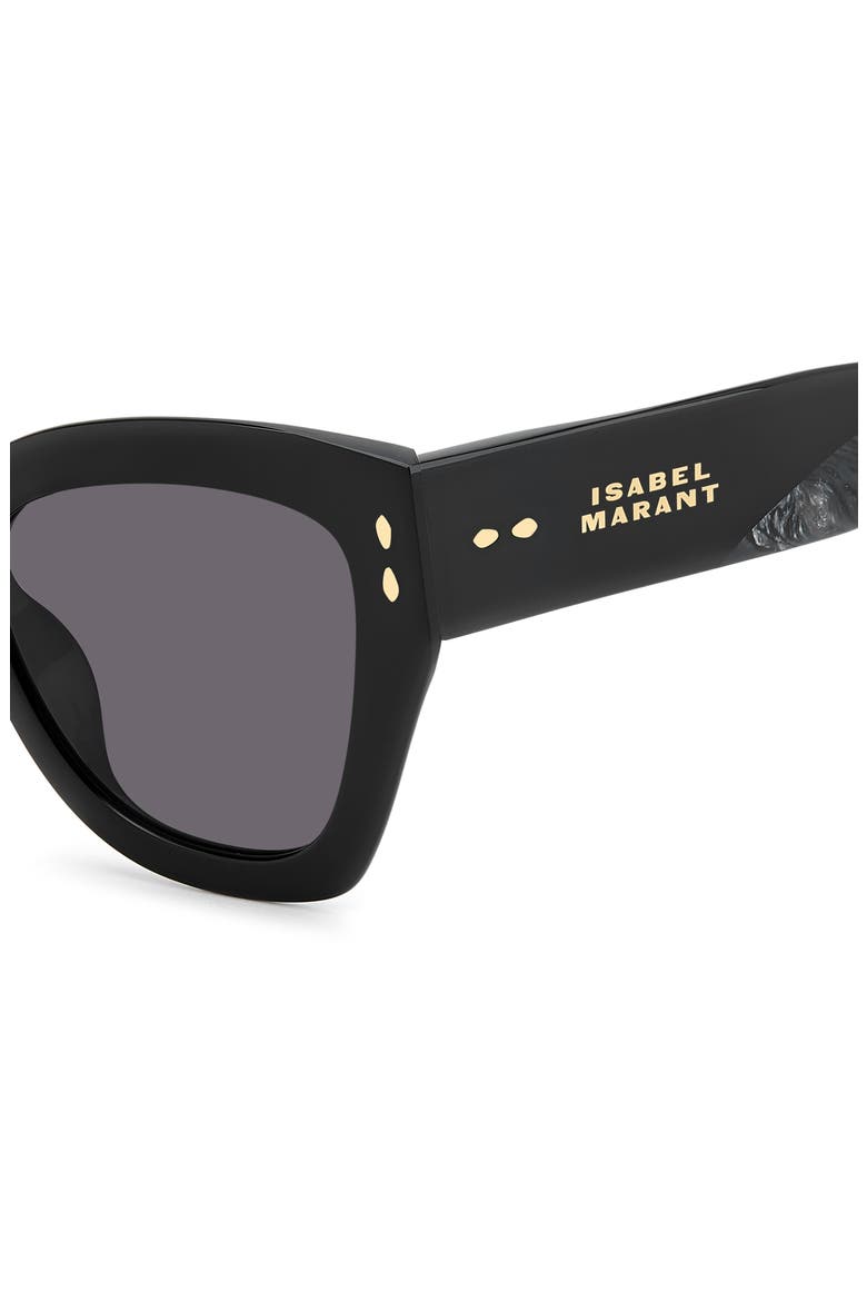53mm Rectangular Sunglasses, Alternate, color, BLACK MARBLE GREY/ VIOLET