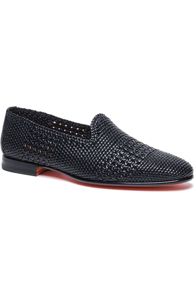 Santoni Elisir Loafer, Main, color, Black