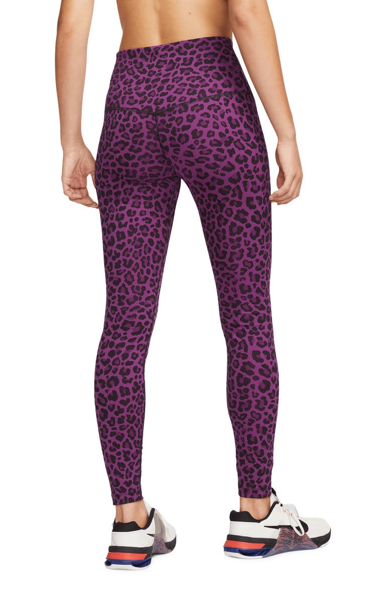 One Dri-FIT Leggings, Alternate, color, VIOTECH/ WHITE