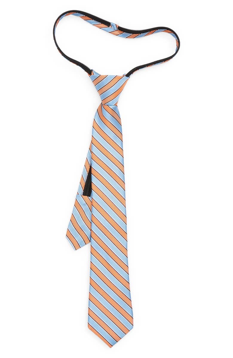 Nordstrom Kids' Montrose Stripe Zip Silk Tie, Main, color, 