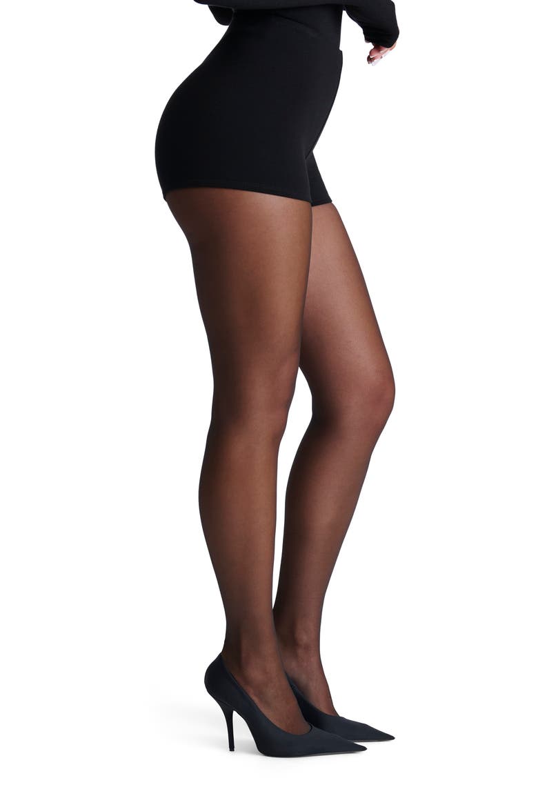 High Waist Hot Shorts, Alternate, color, BLACK