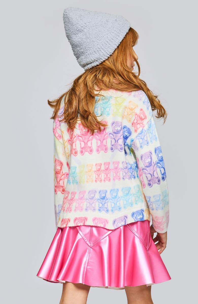 Hannah Banana Kids' Gummy Bear Sweater, Alternate, color, White Multi