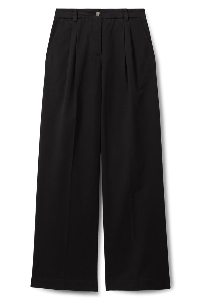 Astrid Front Pleat High Rise Wide Leg Pants, Alternate, color, WASHED BLACK