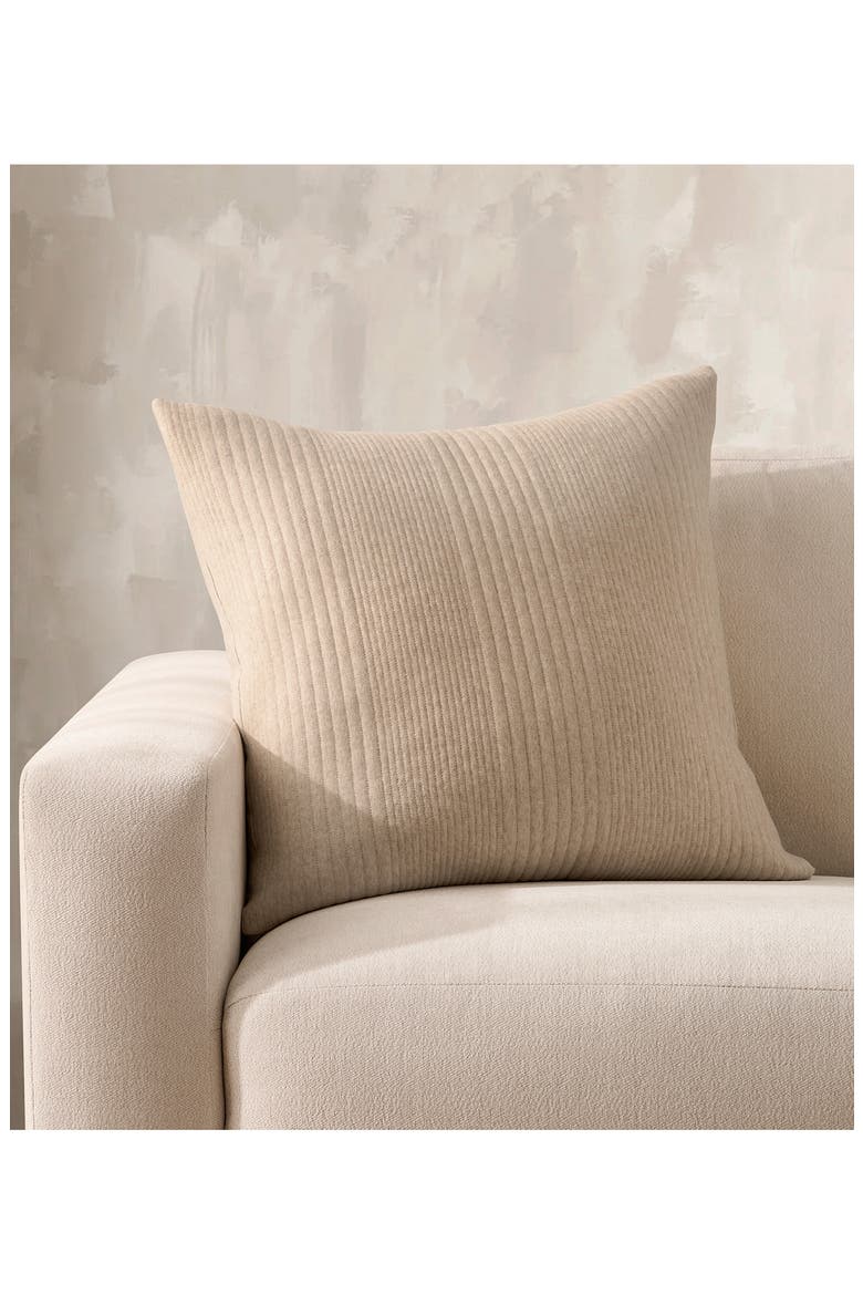 Pure Rib Jersey Accent Pillow, Alternate, color, OATMEAL