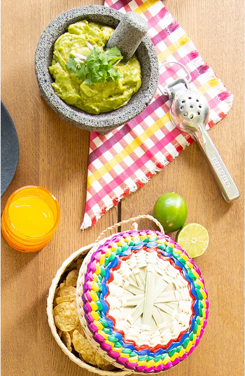 Verve Culture Molcajete in Basket, Alternate, color, NO COLOR