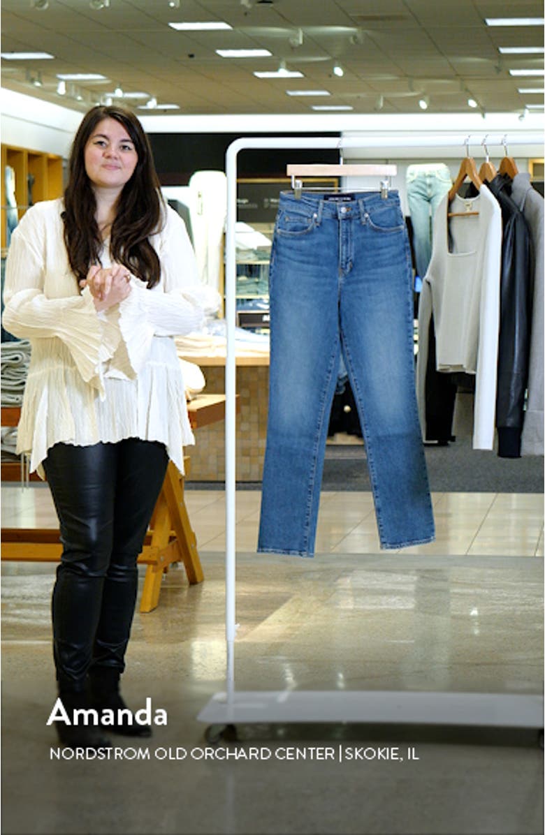 Ryleigh High Waist Ankle Slim Straight Leg Jeans, sales video thumbnail