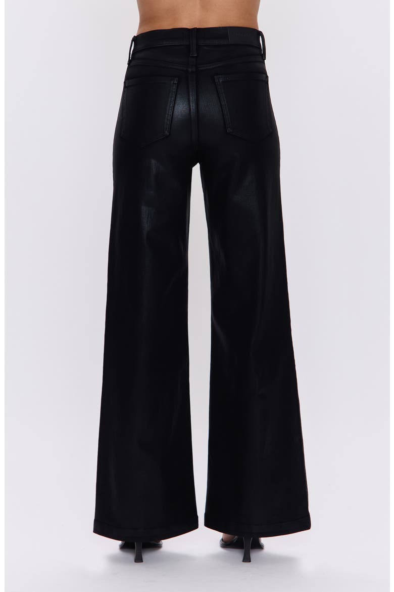Lana Wide Leg Jeans, Alternate, color, COATED NOIR