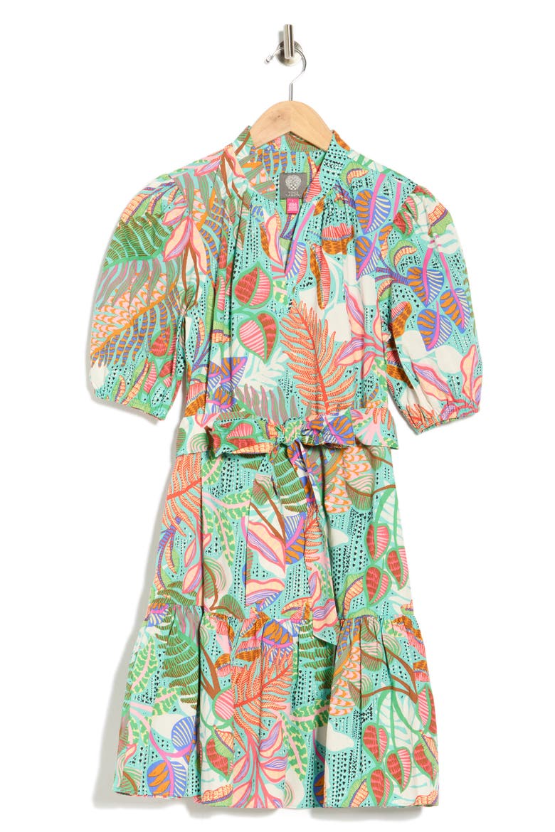 Balloon Sleeve Minidress, Alternate, color, AQUA