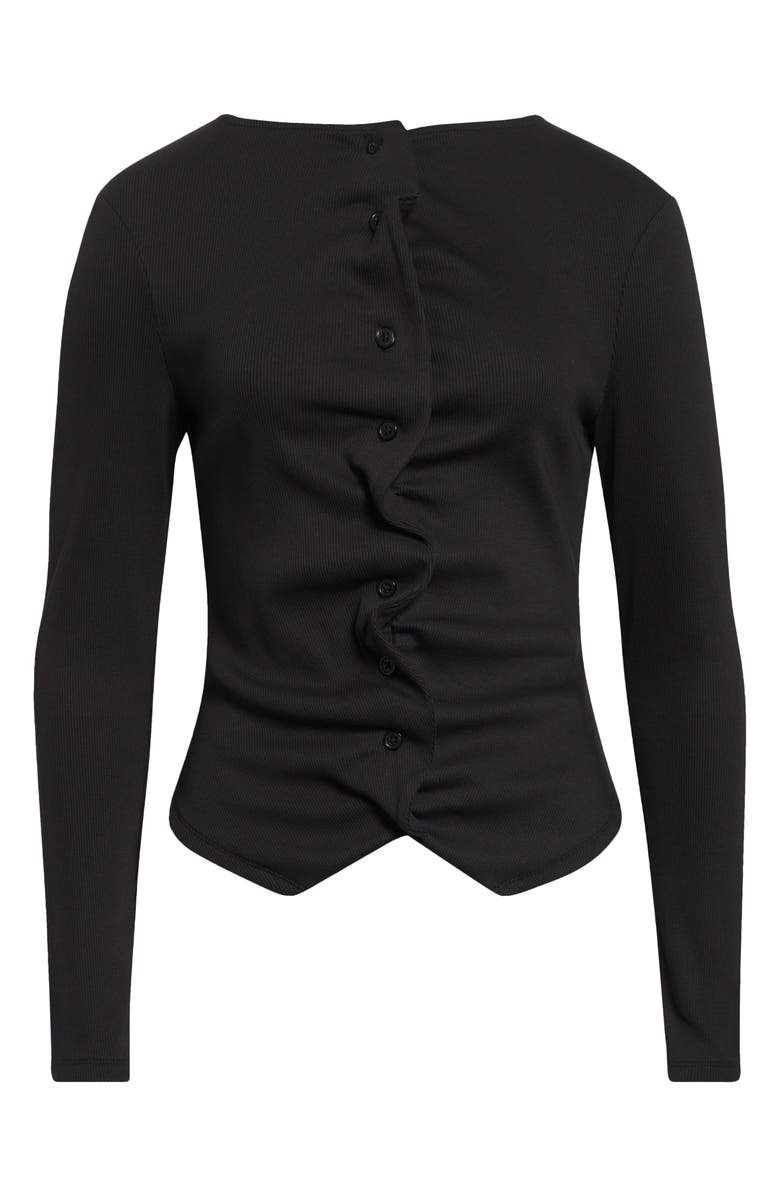 Veronica Beard Jasminah Rib Cardigan, Alternate, color, Black