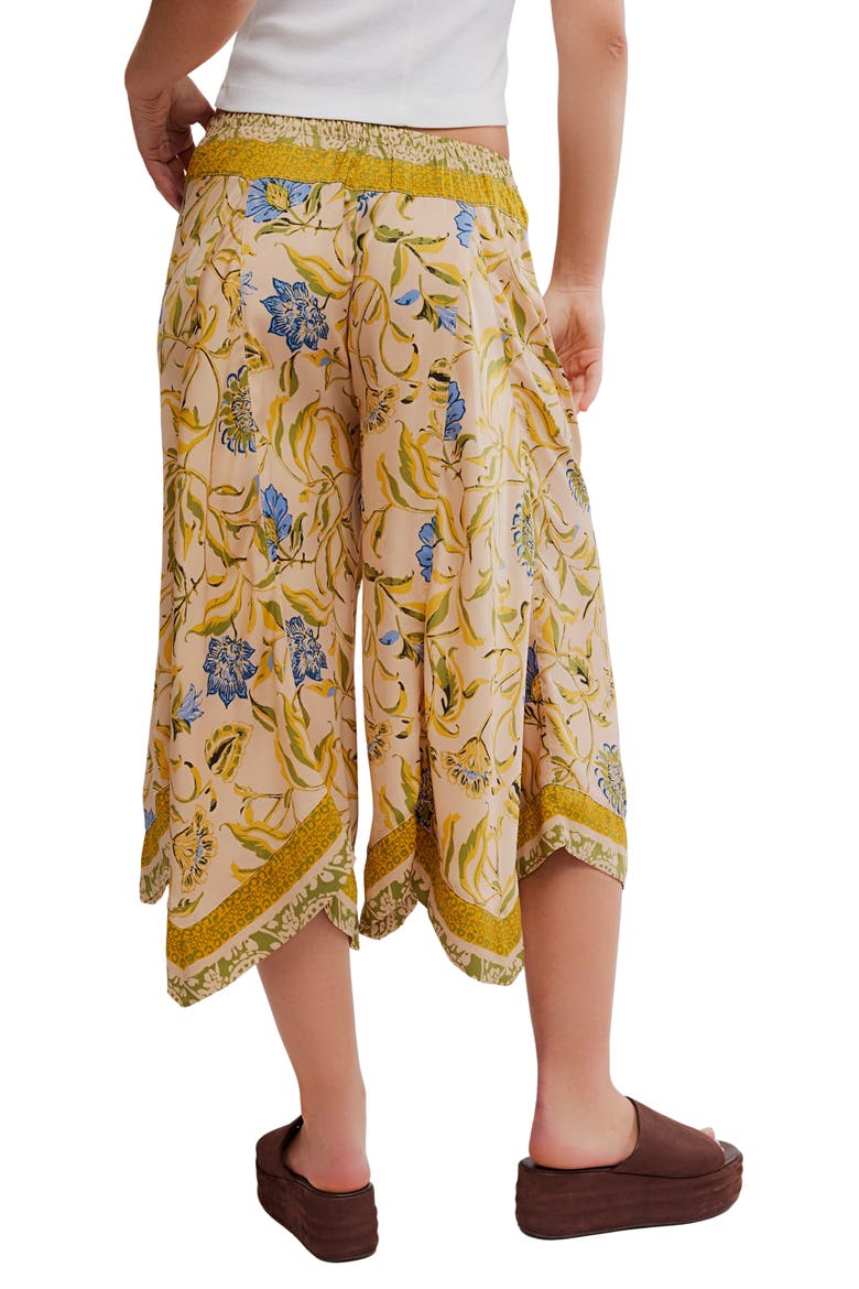 Sweet Reaction Print Crop Swing Pants, Alternate, color, SUNFLOWER COMBO