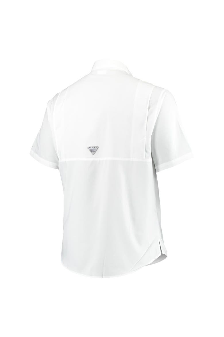 Men's Columbia White Oklahoma Sooners Big & Tall Collegiate Tamiami Button-Down Shirt, Alternate, color, White