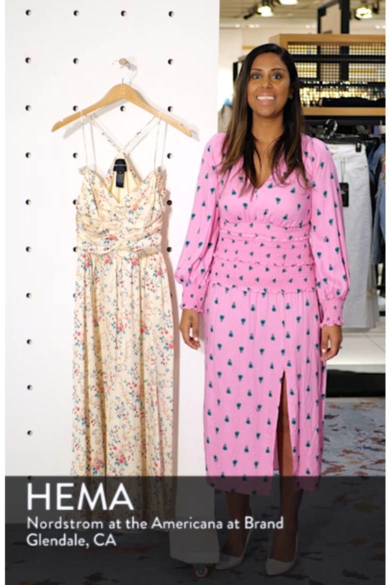 Floral Charmeuse Midi Dress video
