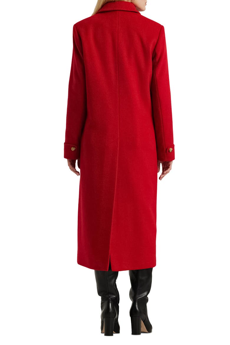 Wool & Cashmere Blend Coat, Alternate, color, FESTIVE RED