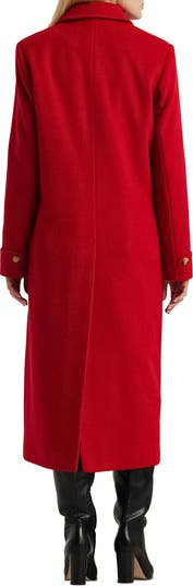 Longline Wool Blend Reefer Coat