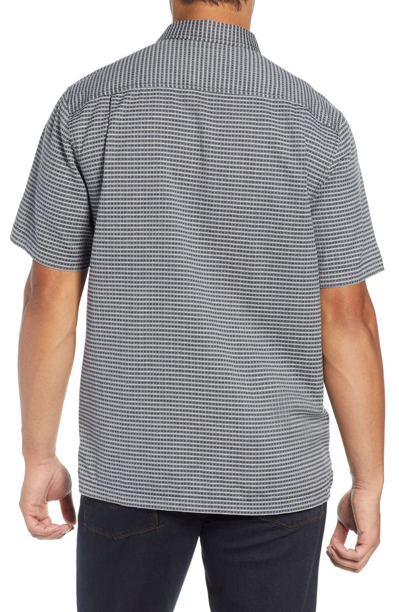 Tommy Bahama Check in the Tropics Silk & Cotton Camp Shirt, Alternate, color,