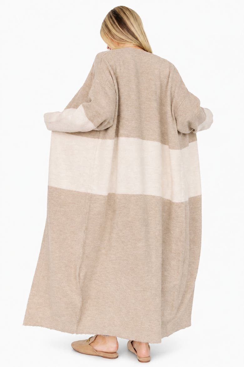 Thea Duster Cardigan, Alternate, color, Natural + Ivory