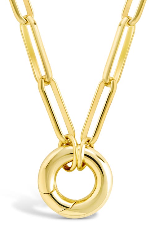 Sterling Forever Campbell Circle Pendant Necklace In Gold