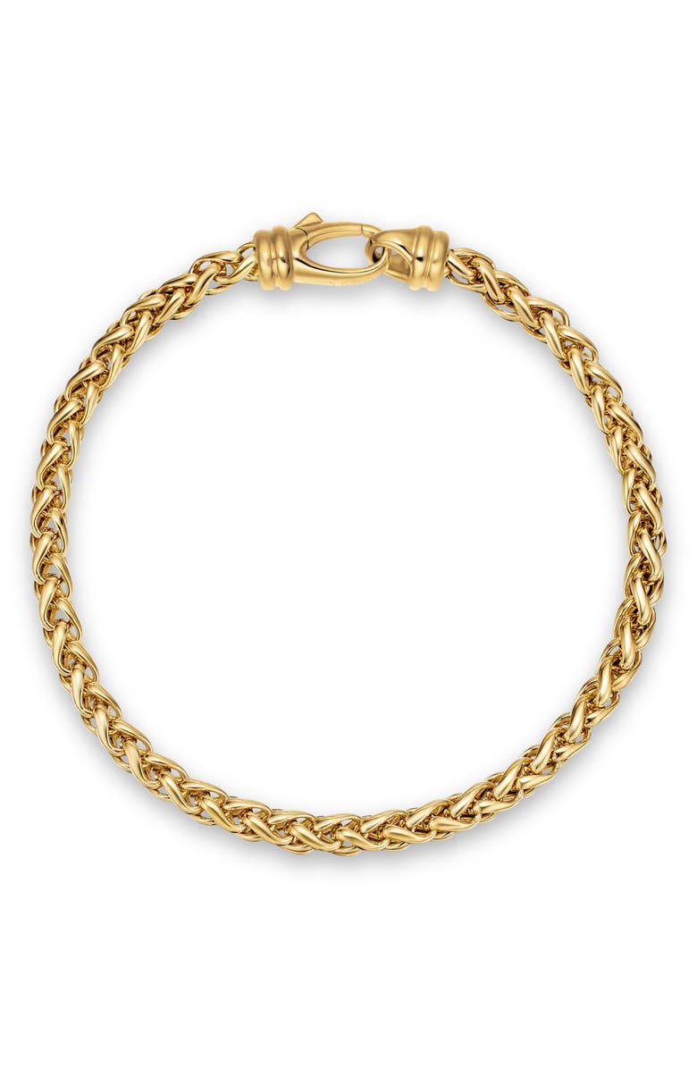 David Yurman Wheat Chain Bracelet in 18K Yellow Gold, 4mm, Alternate, color, Gold