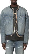 PURPLE BRAND Reversible Faux Fur Denim Jacket