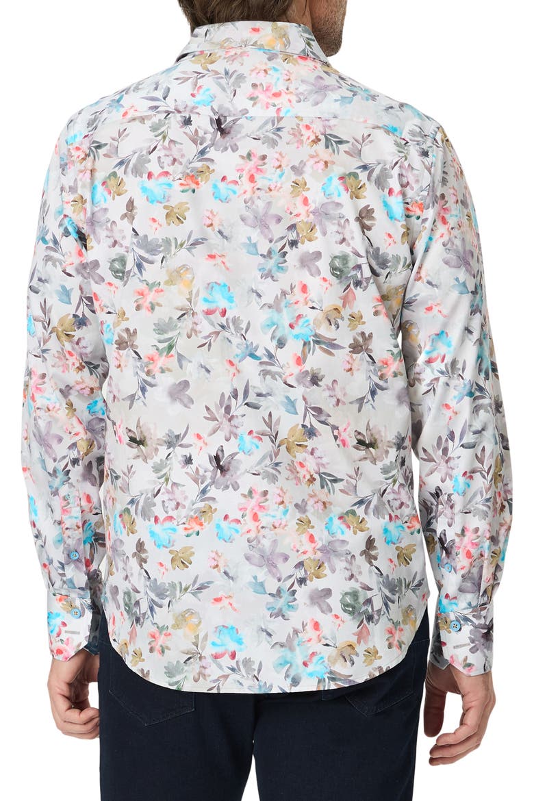 Shadbush Floral Stretch Cotton Shirt, Alternate, color, MULTI