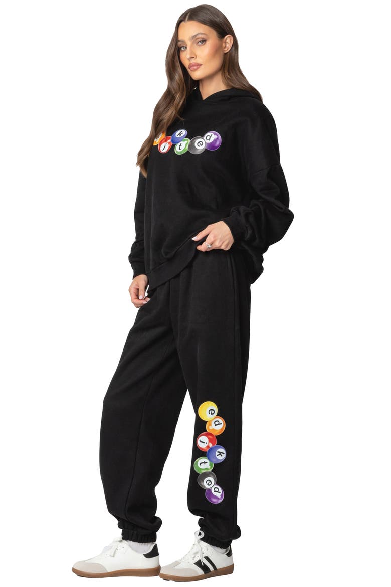 Billiard Logo Oversize Hoodie, Alternate, color, BLACK