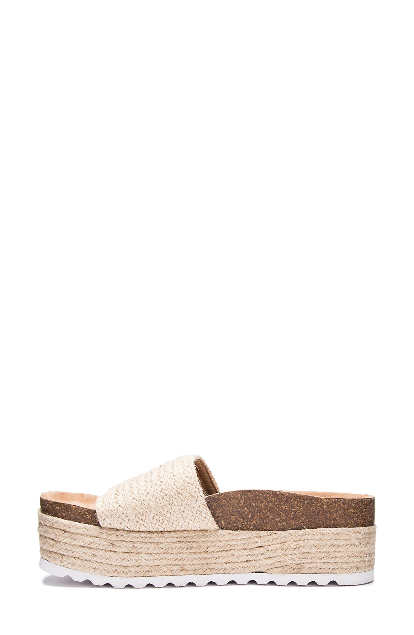 Palm Desert Platform Espadrille Slide Sandal, Alternate, color, NATURAL