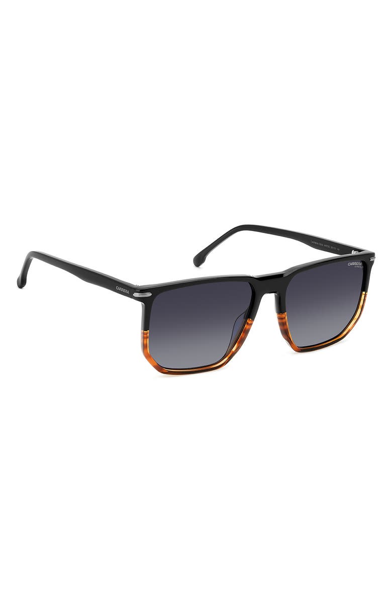 Carrera Eyewear 58mm Square Sunglasses, Alternate, color, Black Havana