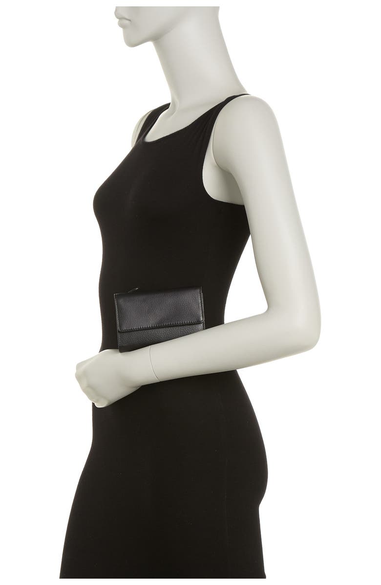 MUNDI SMALL LEATHER GOODS Rio Indexter Trifold Leather Wallet, Alternate, color, Black