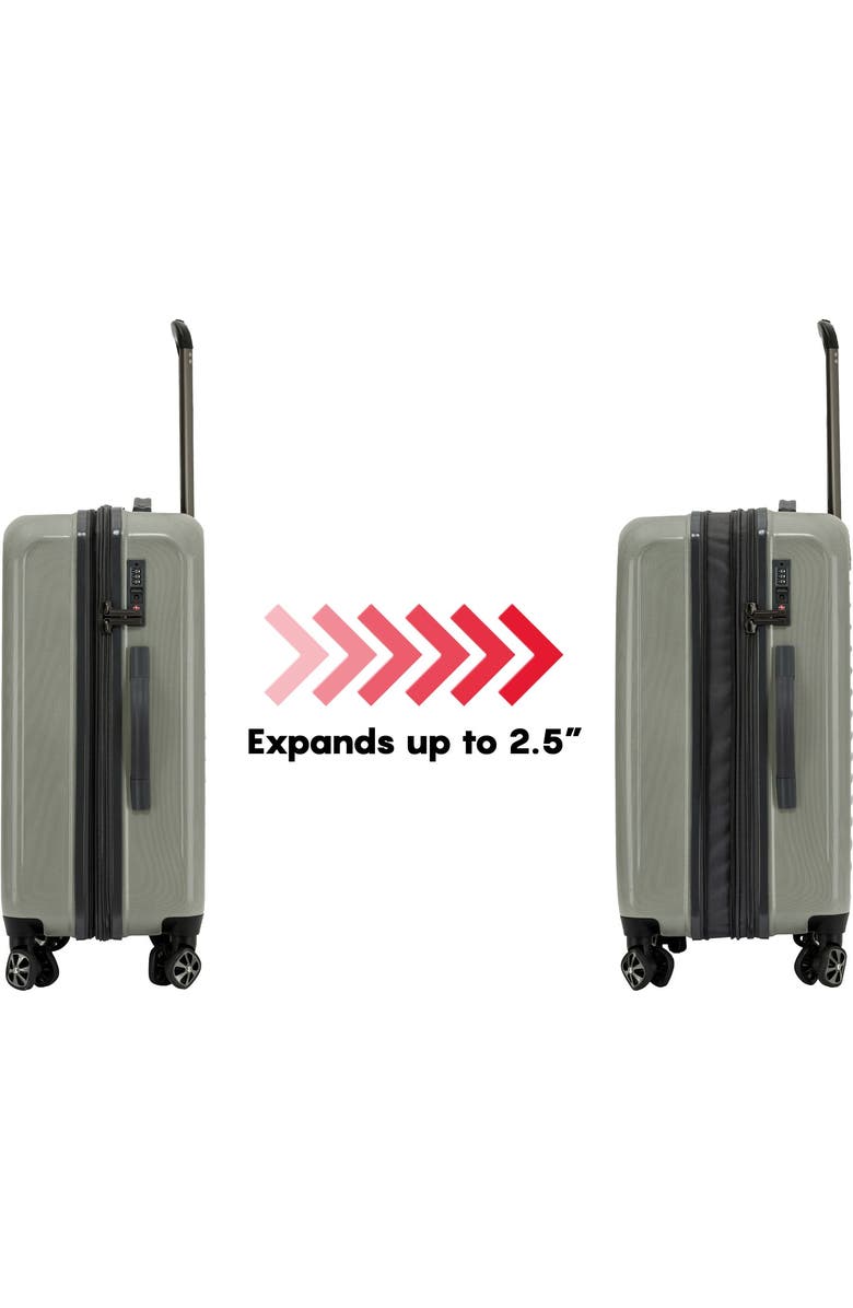 24660 Rails 25 Inch Expandable Hardside Upright Suitcase, Alternate, color, Moss Grey