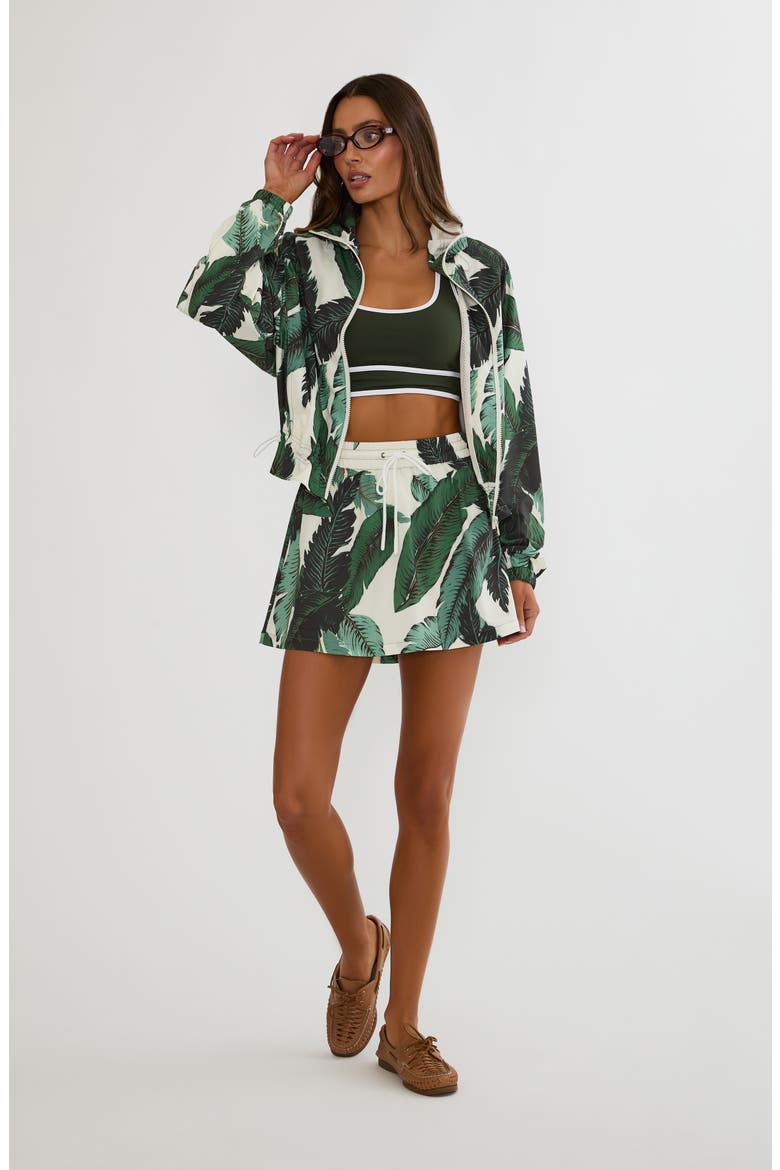 Casen Palm Print Performance Jacket, Alternate, color, BANANA PALMS