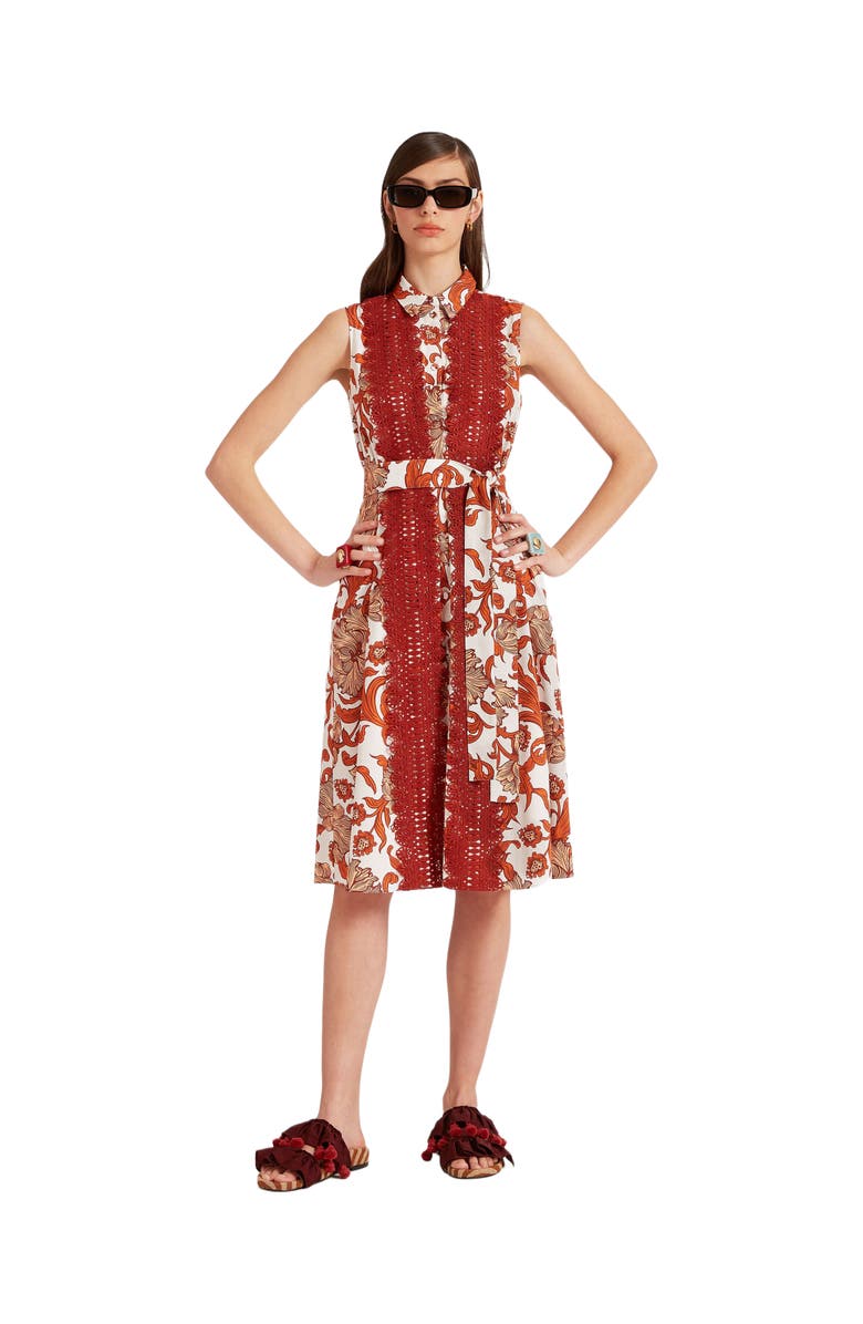 La DoubleJ Tootsie Dress With Lacey Ribbons Reef White, Main, color,