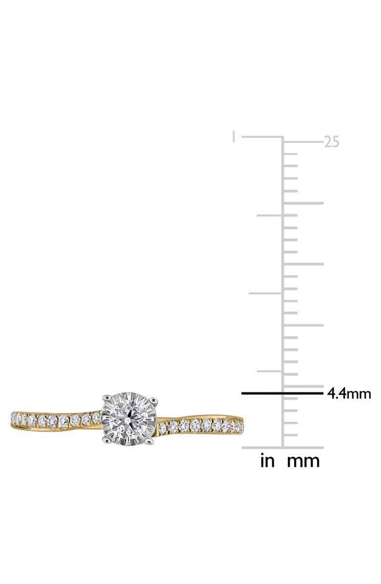 Julianna B. 1/4 ctw Lab-Grown Diamond Bypass Ring 18k, Alternate, color, Yellow Gold