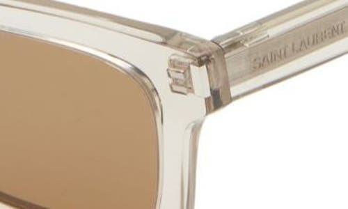 Saint Laurent Betty 54mm Rectangular Sunglasses In Beige