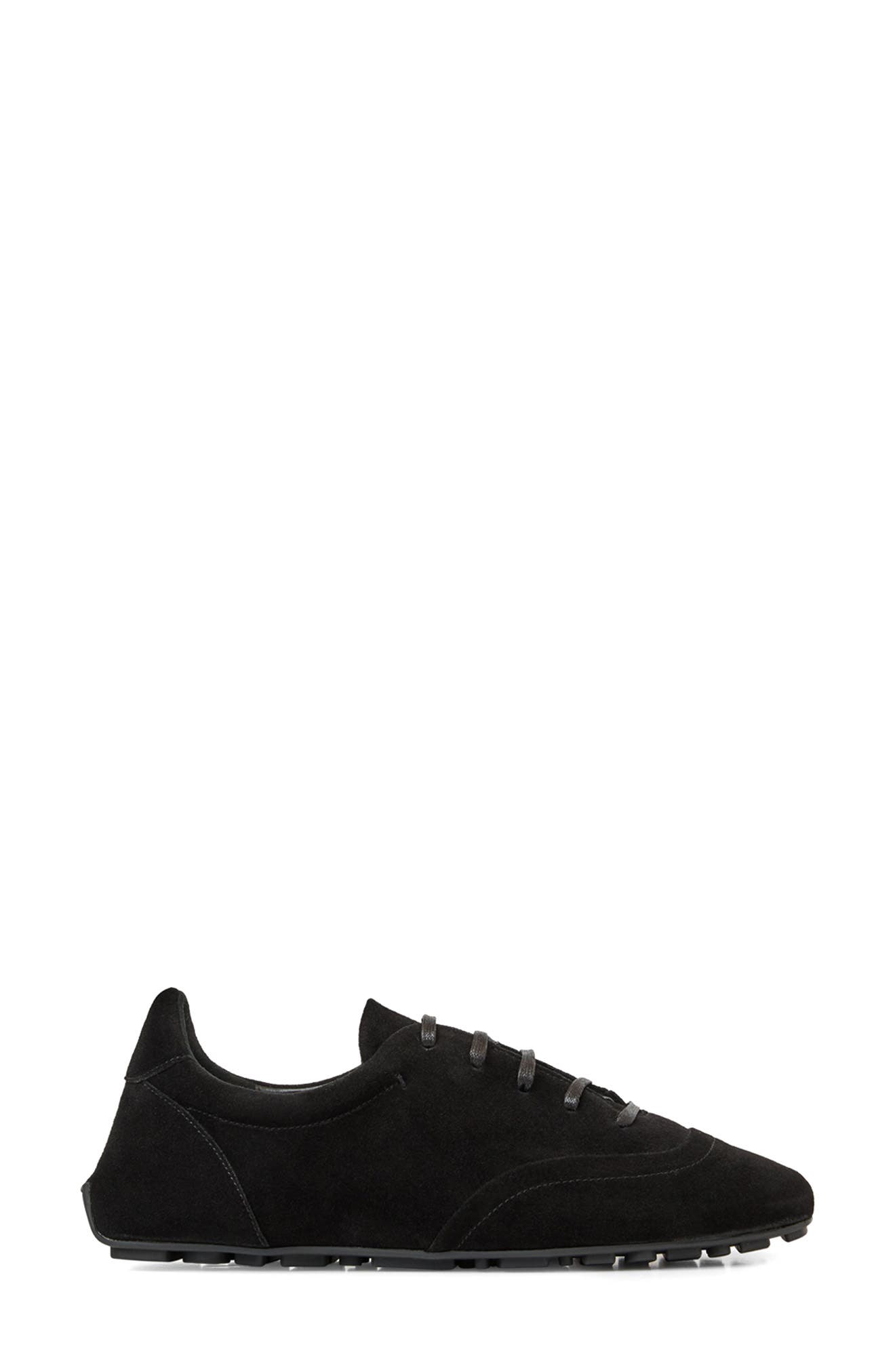 Aquatalia Qrystal Weatherproof Sneaker, Alternate, color, Black Suede