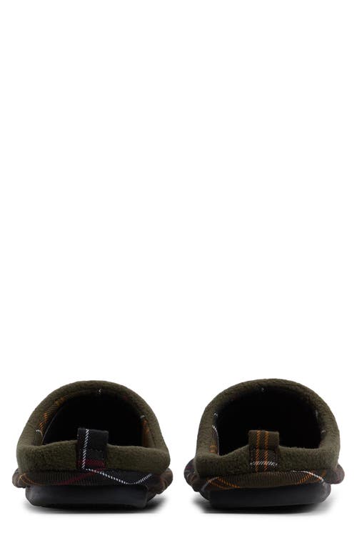 Barbour Hexham Fleece Slipper In Animal Print