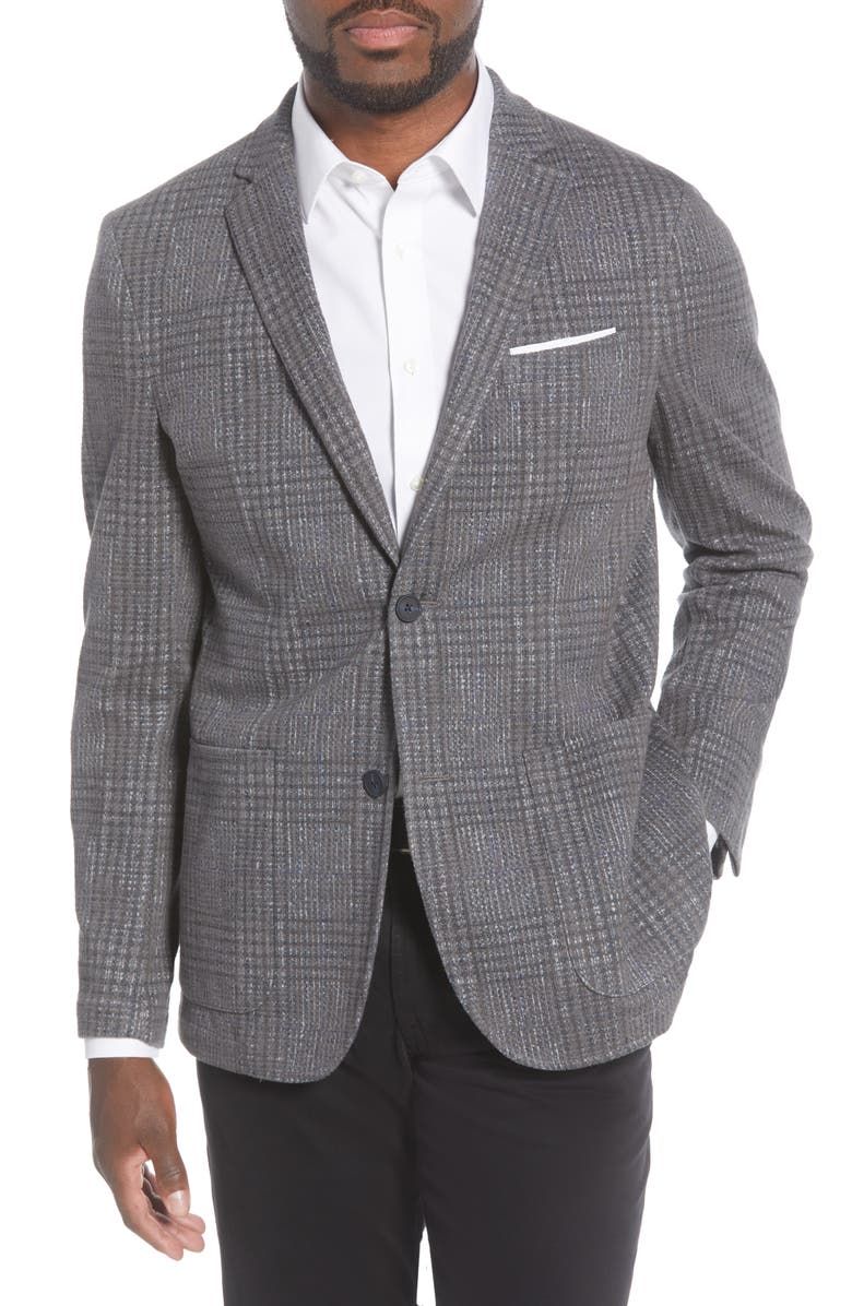Vince Camuto Slim Fit Crosshatch Performance Blazer, Main, color, 