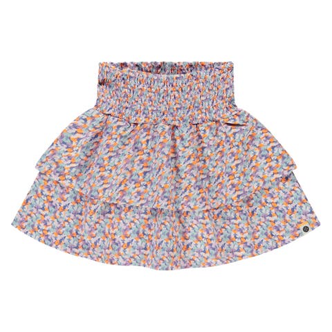Bowtie Pasta Cinched Waist Tiered Skirt (Toddler, Little Kid & Big Kid)