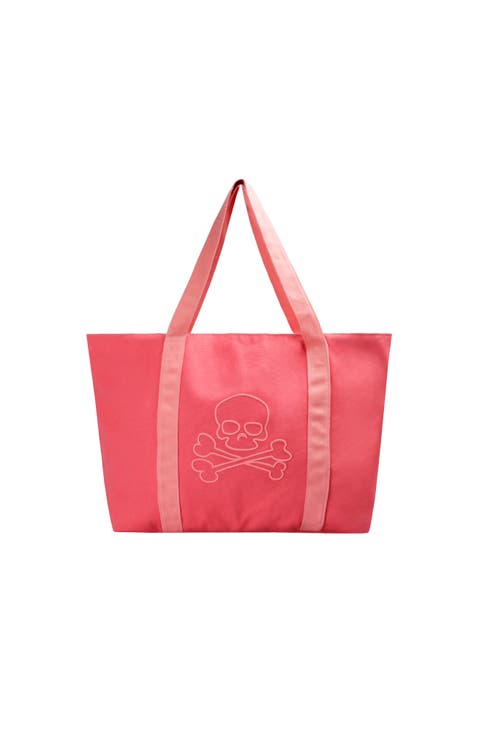 Skull Contrast Tote Bag