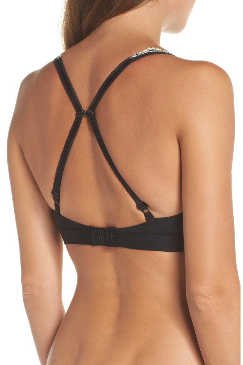 Embrace Lace® Wire Free Bralette, Alternate, color, BLACK