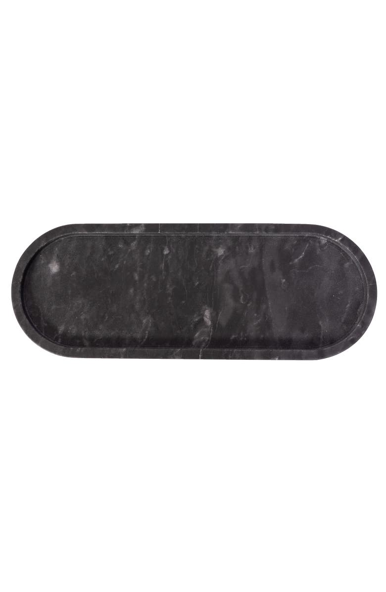 Artifacts Trading Company<sup>™</sup> Artifacts Trading Company Decorative Runway Marble Tray, Alternate, color, Black Matte