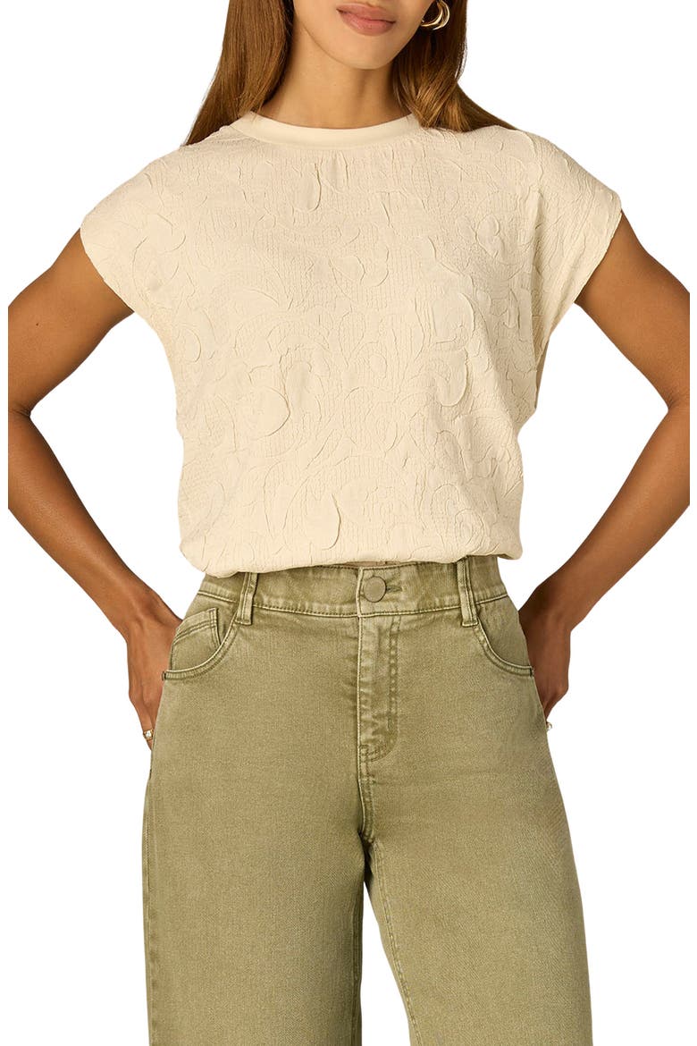 Texture Mixed Media Top, Main, color, ECRU