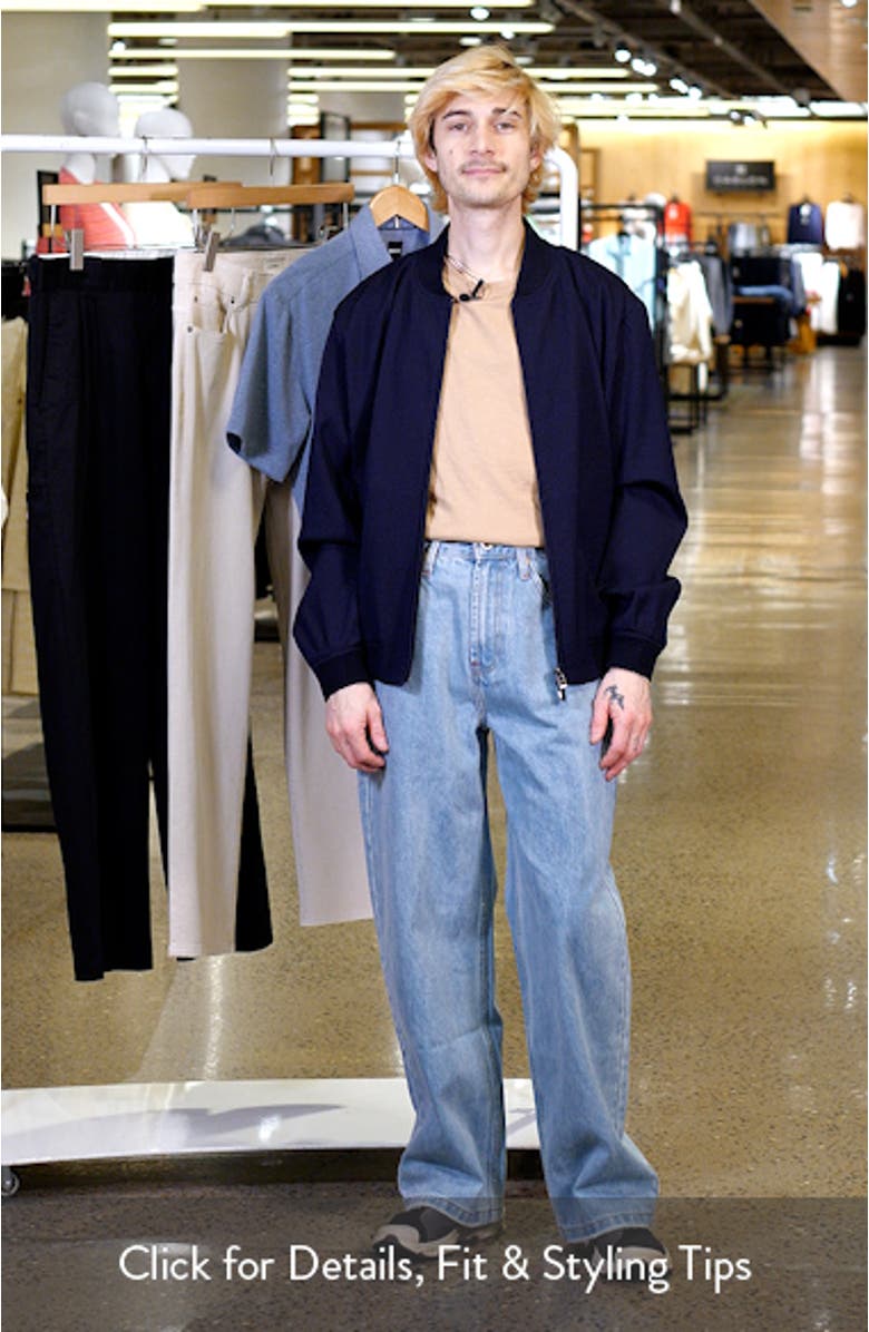 Hanry Stretch Virgin Wool Blend Bomber Jacket, sales video thumbnail