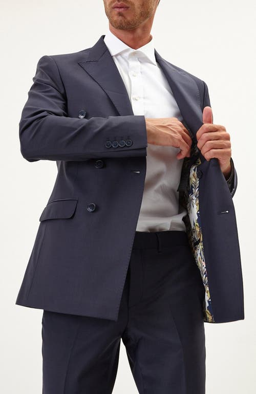 Ron Tomson Super 120s Wool Double Breasted Tuxedo Jacket