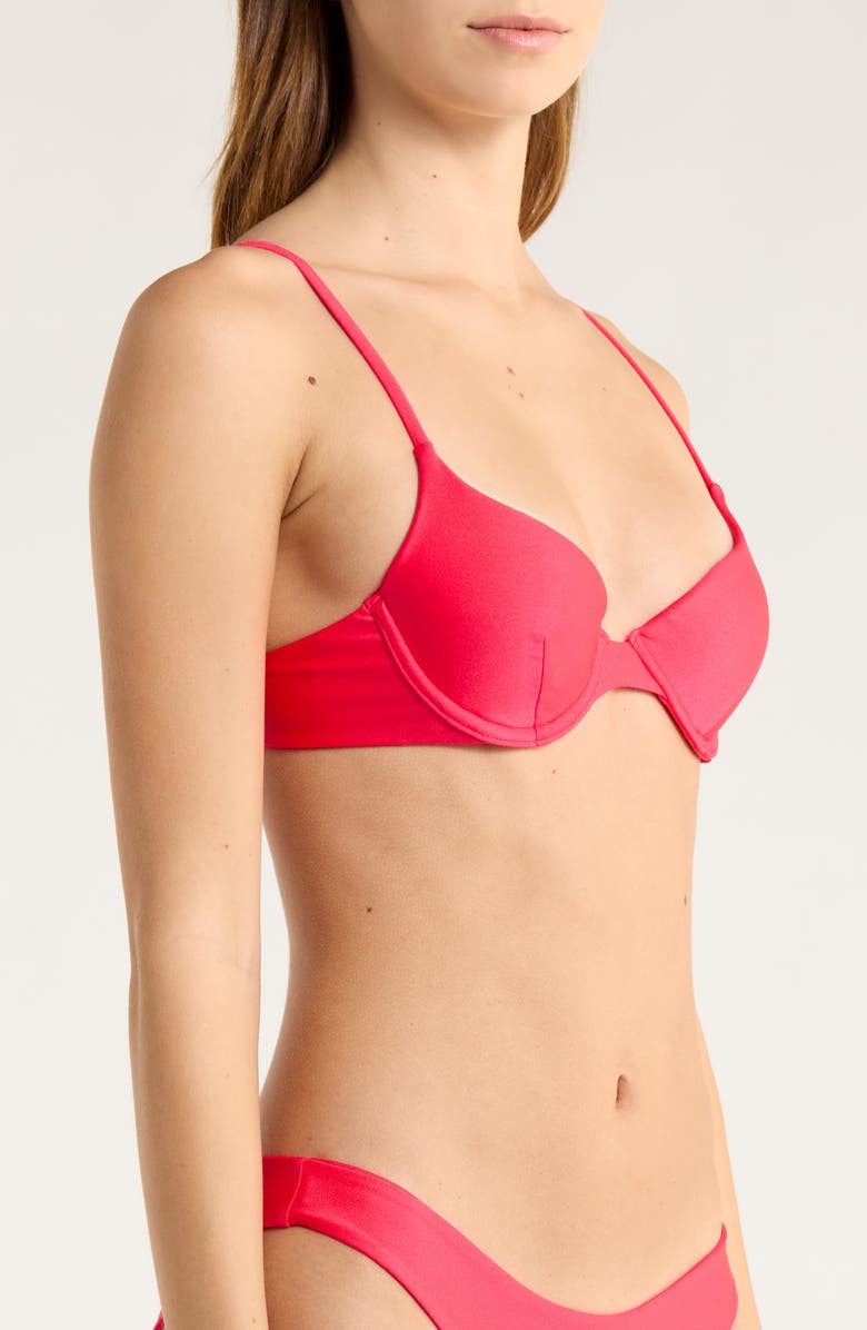 Kulani Kinis Underwire Bikini Top, Alternate, color, Cherry Crush